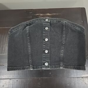 H&M Black Bustier Top Size M